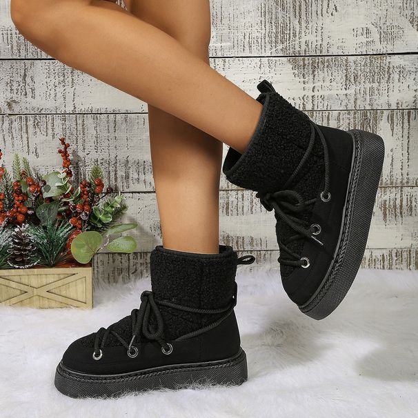 New Thick-soled Casual Snow Boots For 2025 Winter, Warm And Versatile Cotton Boots_vogvips.com