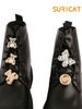 shoelace Charm Pendants With ABS Butterfly Buckle Decorations And Pearl-studded Rhinestone Bears. DIY Luxury Rhinestone Shoelace Clip Accessories_vogvips.com