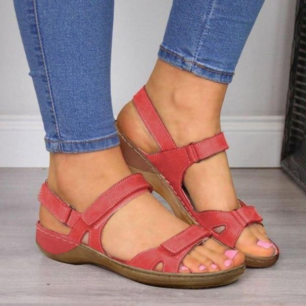 Summer Cool Flat Air Permeable Open Toe Design Sandals For Senile Women Size 35-43_vogvips.com