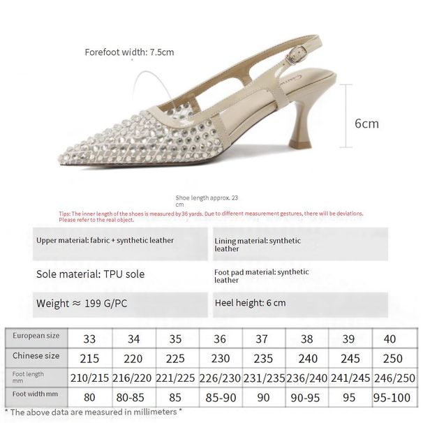 Cameido Ladies Elegant High End Apricot Colored Special Material Mesh Pointed Toe Slim Heel Sandals_vogvips.com
