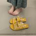 Women's Summer Outdoor Slippers 2026 New Model, Suitable For Pairing With Skirts, Flat-Soled Vacation Beach Slide_vogvips.com