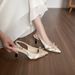 French-style Stiletto High-heeled Closed-toe Sandals For Women, New Summer Elegant Socialite Bow Pointed-toe Shoes_vogvips.com