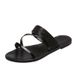 2025 New Large Size Casual Women's Round Head One Line Water Diamond Flat Bottom Slippers_vogvips.com