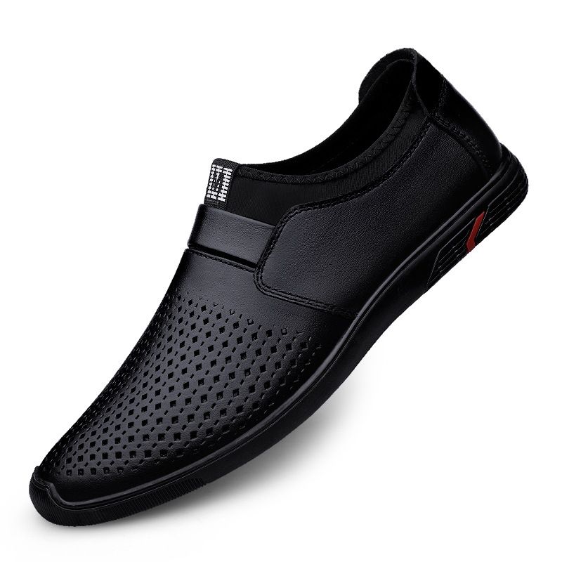 Men's Shoes Casual Leather Shoes Men's First Layer Beanie Shoes Wedding Shoes_vogvips.com