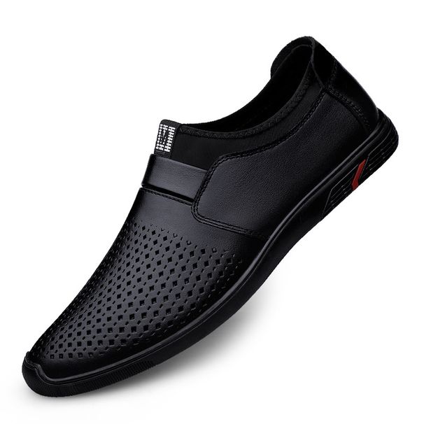 Men's Shoes Casual Leather Shoes Men's First Layer Beanie Shoes Wedding Shoes_vogvips.com