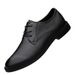Casual Shoes Men's Leather Shoes Dress Leather Shoes Lace-up Shallow Mouth First Layer Splicing Process_vogvips.com