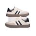 Inner Heightening Sports Shoes Thick-soled Casual Board Shoes Women's Cowhide Little White Shoes Soft-soled German Training Shoes_vogvips.com