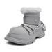 Buffny Couple's Winter Boots - Platform Slip-On Snow Shoes With Faux Fur Lining, Waterproof & Slip-Resistant Rubber Sole_vogvips.com