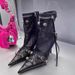 Designer Women Slim Ankle Boots Fashion Elegant Pointed Toe Shoes Thin High Heel Women's Morder Short Booties_vogvips.com