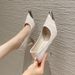 Spring And Summer Anti-wear Feet Thin Heels Pointed Temperament Work Single Shoes French Soft Leather Fashion Versatile High Heels_vogvips.com