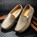 Euro Step Spring New Fashion Trend Casual Men's Youth Low-top Loafers Single Pigskin Personality Snail Shoes_vogvips.com