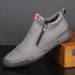 Suitable For All Seasons Classic Versatile Leather Trendy Fashion Breathable Casual Slip-On Sneakers Soft Comfortable Men's Shoes_vogvips.com