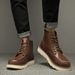 Madden Men's Shoes American Retro Tooling Boots High-top Leather Short Boots Medium-top Martin Boots_vogvips.com
