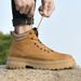 Martin Boots Men's Short Boots Wind Tooling Boots Tide High Top Rhubarb Boots_vogvips.com