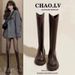 2025 New Women's Knee-High Boots With Chunky Heel & Platform - Fashionable, Versatile Choice For Autumn & Winter Trends_vogvips.com