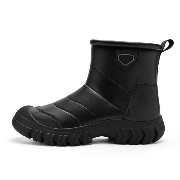 2026 New Men's Snow Boots, Korean Style Thick-Soled Winter Boots With Fleece Lining, Warm, Stylish, And Versatile_vogvips.com
