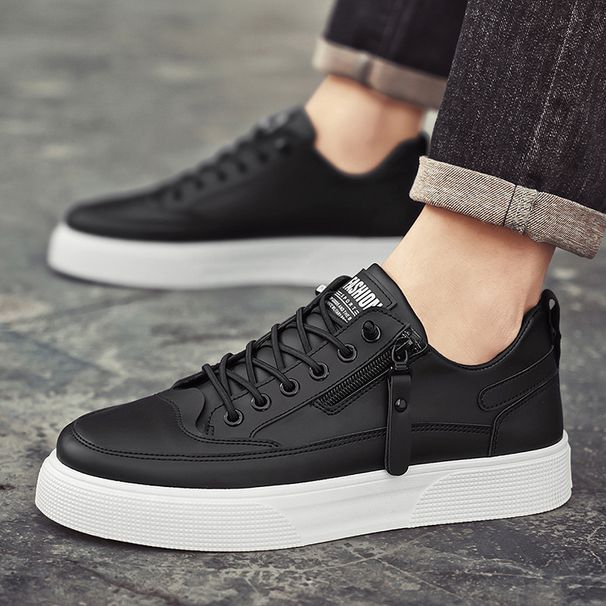 Men's 2025 Spring New Running Sports White Men's Casual Versatile One Foot Board Shoes_vogvips.com