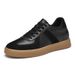 Retro Leather Color Matching Platorm Casual Sports Board Shoes Dexun Xiaobai Breathable Black And White Men's Shoes_vogvips.com