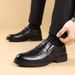 New business formal inner height-raising leather shoes for men light pointed toe cover shoes_vogvips.com