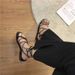 Fairy Style Lace-Up For Women, Flat Summer New Gentle Fashion Versatile Roman Sandals, Beach Sandals Trend_vogvips.com
