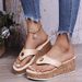 Cross-Border European And American Style Thick-Soled Toe-Post Round-Toe Fashionable Outdoor Flip-Flops Lightweight Plus_vogvips.com