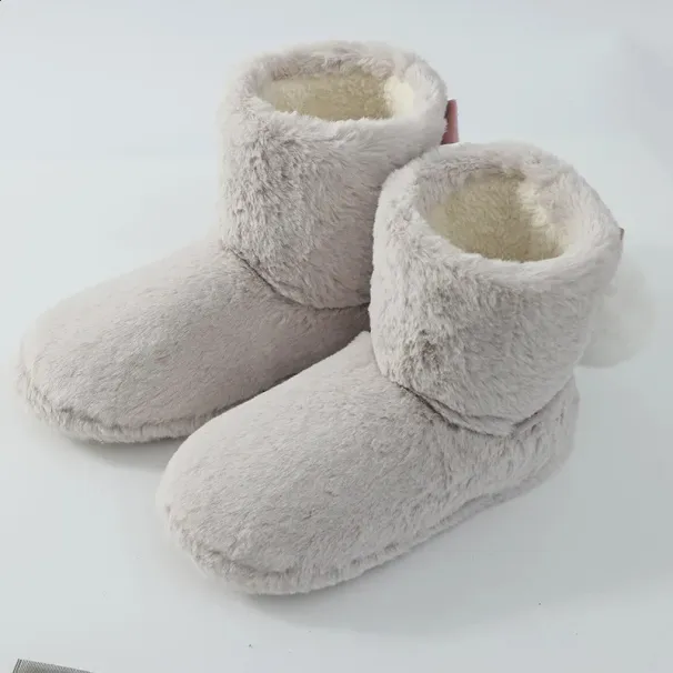 Cute fuzzy snow classic furry indoor soft house boots outdoor non slip womens shoes 240904_vogvips.com