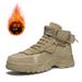 Winter Men's Shoes With Fleece Lining, High-Top Martin Boots, Men's Work Shoes, Trendy Versatile Thick-Soled, Extra-Thic_vogvips.com