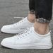 Men's Casual Board Shoes Are Soft And Breathable, White Shoes, Lace-up-free Casual Men's Polished Men's Shoes_vogvips.com