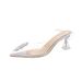 Cross-border Plus-size Summer Pointed-toe Fashion Closed-toe High-heeled Shoes Versatile Women's European And American_vogvips.com