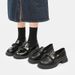 Little Leather For Women Autumn New Britih Style Black Thick Bottom Veratile Le Fu Fahion Single_vogvips.com