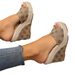 plus Size Women's Fashion Sandals European American Style Wedge Heel One Strap Peep Toe_vogvips.com
