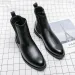 British Style Men Mid Calf Dress Business Formal Ankle Boots Autumn Men's Split Leather Shoes 240830_vogvips.com