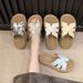 Slip-On For Skirts, Non-Slip Beach Sandals, Women's Summer Outdoor Wear 2025 New Thick-Soled Silver Sandals_vogvips.com