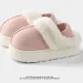 Women's Faux Fur Platform Slippers Suede Shoes Autumn And Winter Indoor Home Use Fleece Lined Warm Thick Soled Non Slip_vogvips.com