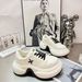 2025 Zhao Lusi Same Style Thick-Soled 8Cm Ripple Platform Cross Flower Dad Shoes Sneakers Women's Trendy_vogvips.com