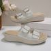 Slippers For Women With Thick Soled Belt Buckle Rhinestone Slippers For Women_vogvips.com
