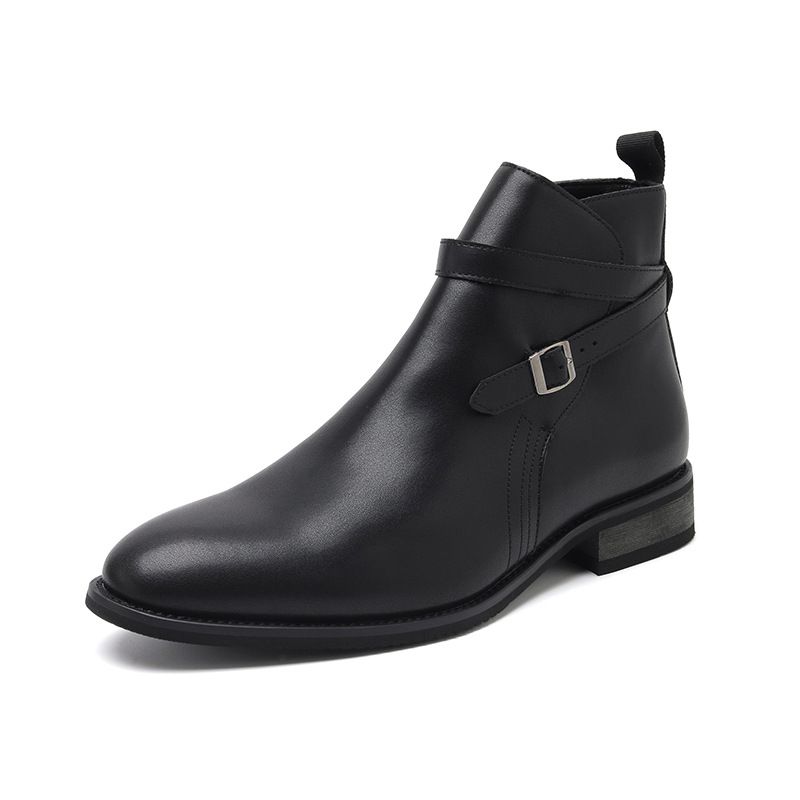 Spring Retro Tooling Boots Men's Short Boots Men's Belt Buckle Martin Boots_vogvips.com