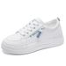 White Spring 2025 New Korean Version Versatile College Style Casual Shoes, Thick Soled Sports Board Shoes For Women,_vogvips.com