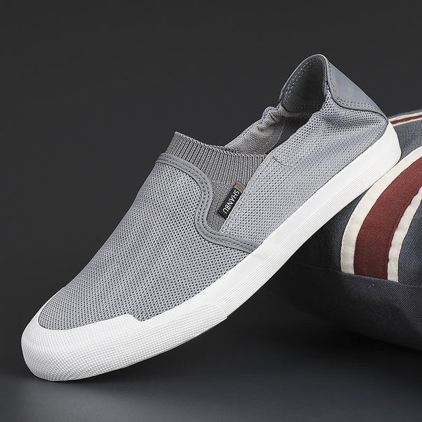 New Spring Mesh Breathable And Lightweight Men's Shoes Casual Shoes Soft Sole Slip-On Fashion For Men Sneakers Men_vogvips.com