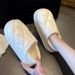 Waterproof Slippers For Autumn Winter, Indoor Outdoor Wearable, Non-Slip, Soft And Warm, Couples' Fleece-Lined Cotton_vogvips.com