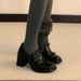 thick Heel Loafers Women's Velvet Warm Small Leather Shoes High Heels Women's_vogvips.com