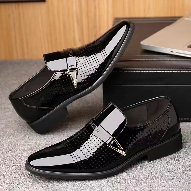 Euro Step 100% Genuine Business Formal Men's Leather Casual Soft Sole Breathable Office Slip-On Shoes_vogvips.com
