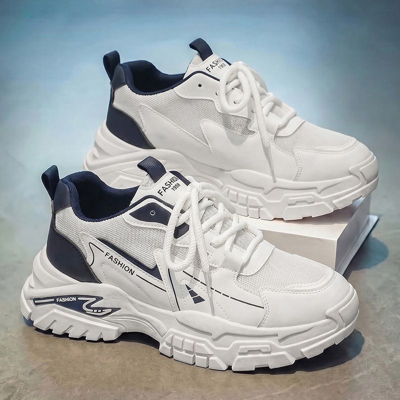 Men's New Summer Shoes, Breathable Mesh, Versatile Casual Sports For Teenagers, Running With Thick Soles And Height_vogvips.com