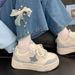 Popular Star-patterned White Sneakers Women, 2026 New Model, Versatile Breathable, Spring And Autumn Thick-soled Casual_vogvips.com