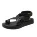 Matsu Cake 2025 Summer New Thick Sole Casual Large Size Toe Up Shoes Roman Women's Sandals_vogvips.com