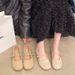 Xiaoxiangfeng One-word Buckle Mary Jane Single Shoes Versatile French Shallow Mouth Mary Jane Single Shoes Women_vogvips.com