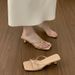 French-style Heeled Sandals, New Cross-strap Open-toe Slippers, Women's Summer Outerwear Fairy Heels_vogvips.com