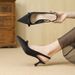 Qianluhui Sweet Lady Style Bowknot High Heels Summer New Thin Heel Pointed Toe Closed Back 6cm Sandals_vogvips.com
