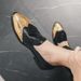 Euro Step British Carved Leather Men, Brogue Tassel Versatile Casual Fashion Hair Stylist Slip-On Lazy Shoes For Men_vogvips.com