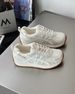 Vintage Versatile Sports Jogging For Women 2025 Spring New Genuine Leather Mesh Breathable Lightweight Casual Dad Shoes_vogvips.com